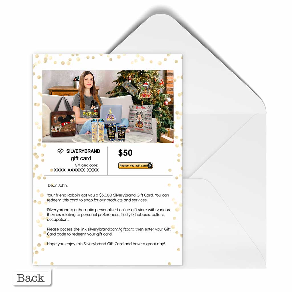 Personalized Greeting Gift Card Merry Christmas