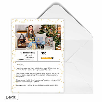 Personalized Greeting Gift Card Merry Christmas