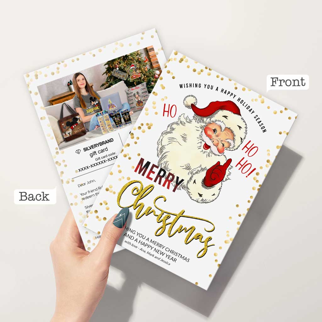 Personalized Greeting Gift Card Merry Christmas
