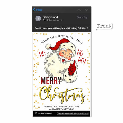 Personalized Greeting Gift Card Merry Christmas