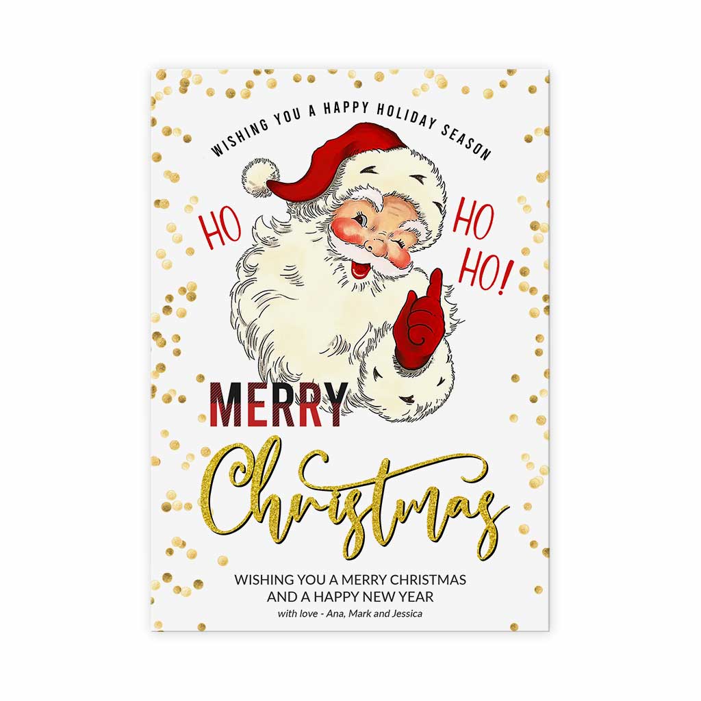 Personalized Greeting Gift Card Merry Christmas