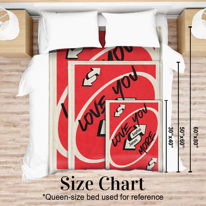 Love You More - Personalized Couple Blanket