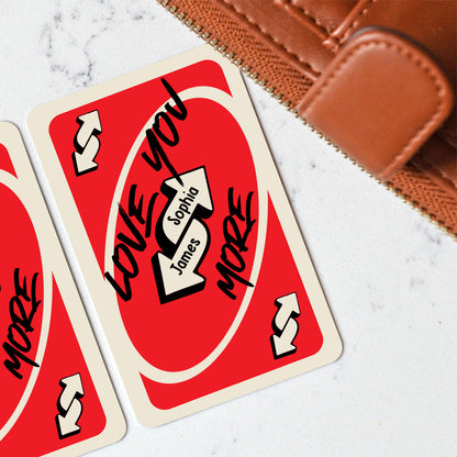 Love You More - Personalized Couple Wallet Insert Card