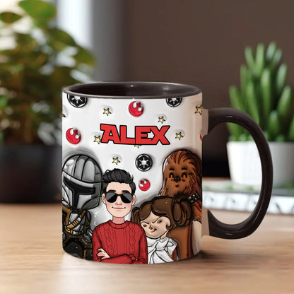 May The Christmas Be With You - Personalized The Force Accent Mug