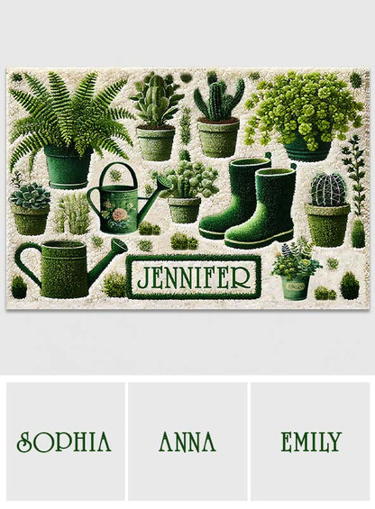 Beautiful Plants - Personalized Gardening Doormat
