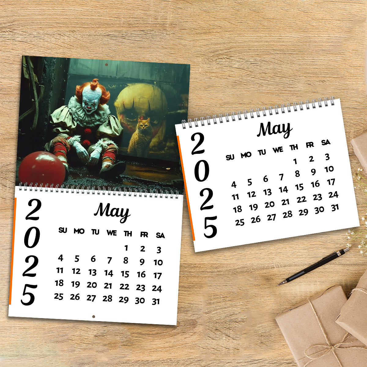 Horror Calendar But With Cats - Personalized Wall Calendar