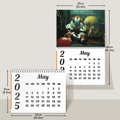 Horror Calendar But With Cats - Personalized Wall Calendar