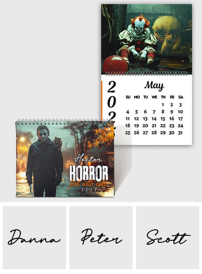 Horror Calendar But With Cats - Personalized Wall Calendar
