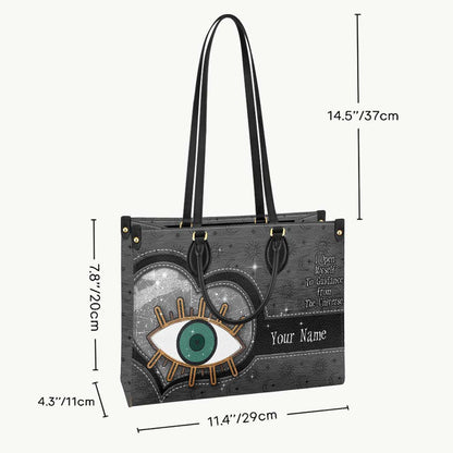 I Open Myself To Guidance From The Universe - Personalized Witch Leather Handbag