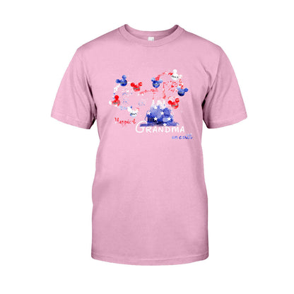 Happiest Grandma On Earth - Personalized Independence Day T-shirt and Hoodie