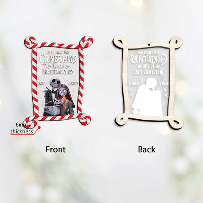 All I Want For Christmas Is You - Personalized Christmas Nightmare Layers Mix Ornament
