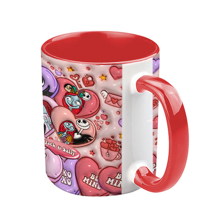 Happy Valentine's Day - Personalized Nightmare Accent Mug