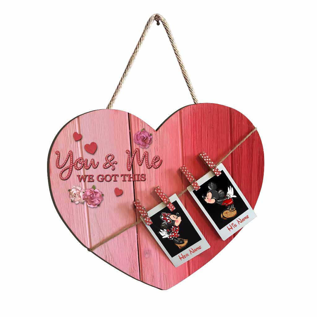 You And Me - Personalized Couple Mouse Wood Sign