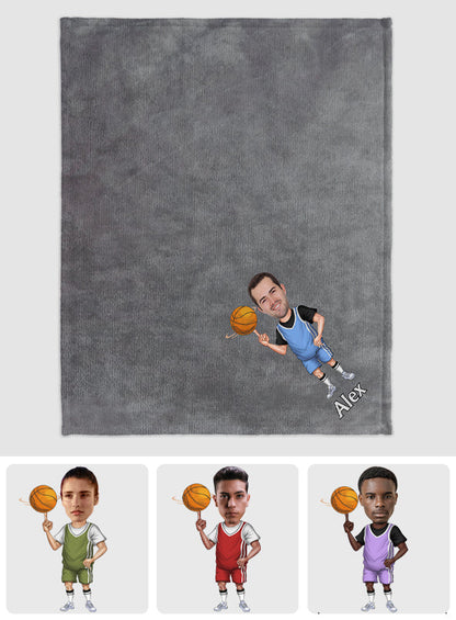 Love Sports - Personalized Basketball Blanket