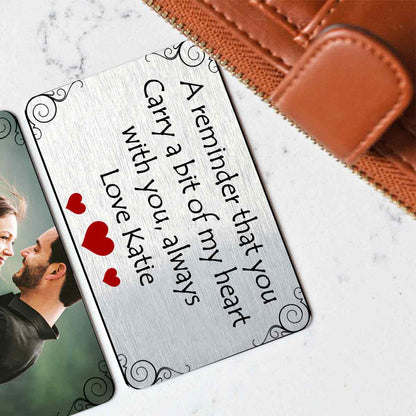 A Reminder - Personalized Couple Wallet Insert Card