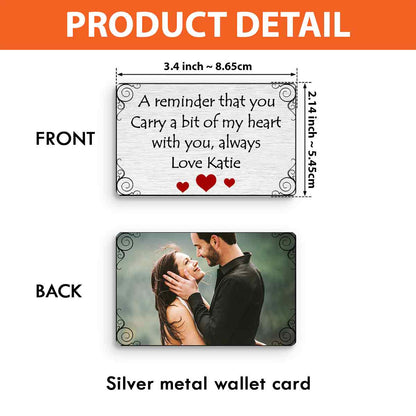 A Reminder - Personalized Couple Wallet Insert Card