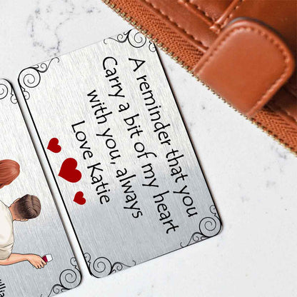 A Reminder - Personalized Couple Wallet Insert Card