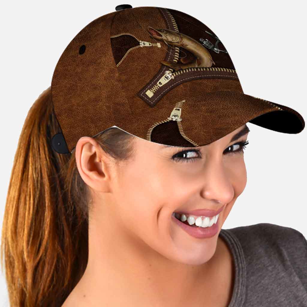 Love Fishing - Classic Cap With Leather Pattern Print 1121