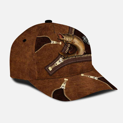 Love Fishing - Classic Cap With Leather Pattern Print 1121