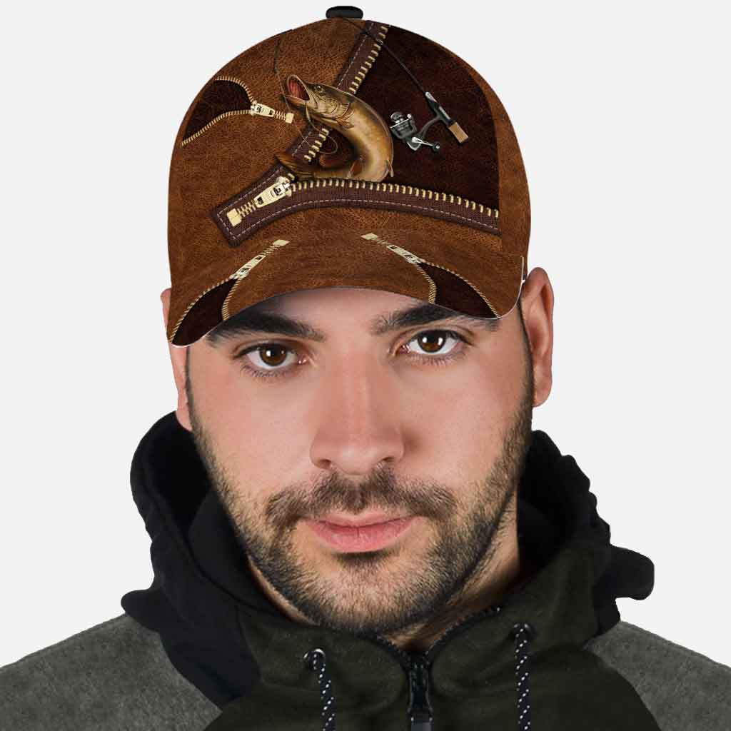 Love Fishing - Classic Cap With Leather Pattern Print 1121