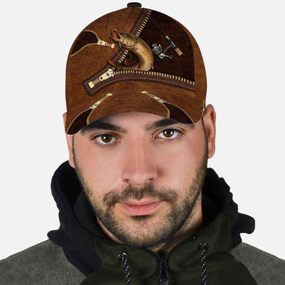 Love Fishing - Classic Cap With Leather Pattern Print 1121