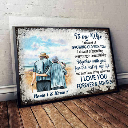 I Love You Forever And Always - Personalized Couple Poster