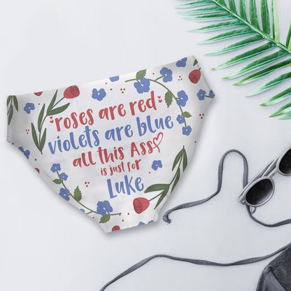 Roses Are Red Violets Are Blue - Personalized Couple Women Briefs