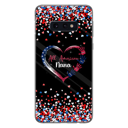 Nana's Heart - Personalized Independence Day Grandma Phone Case