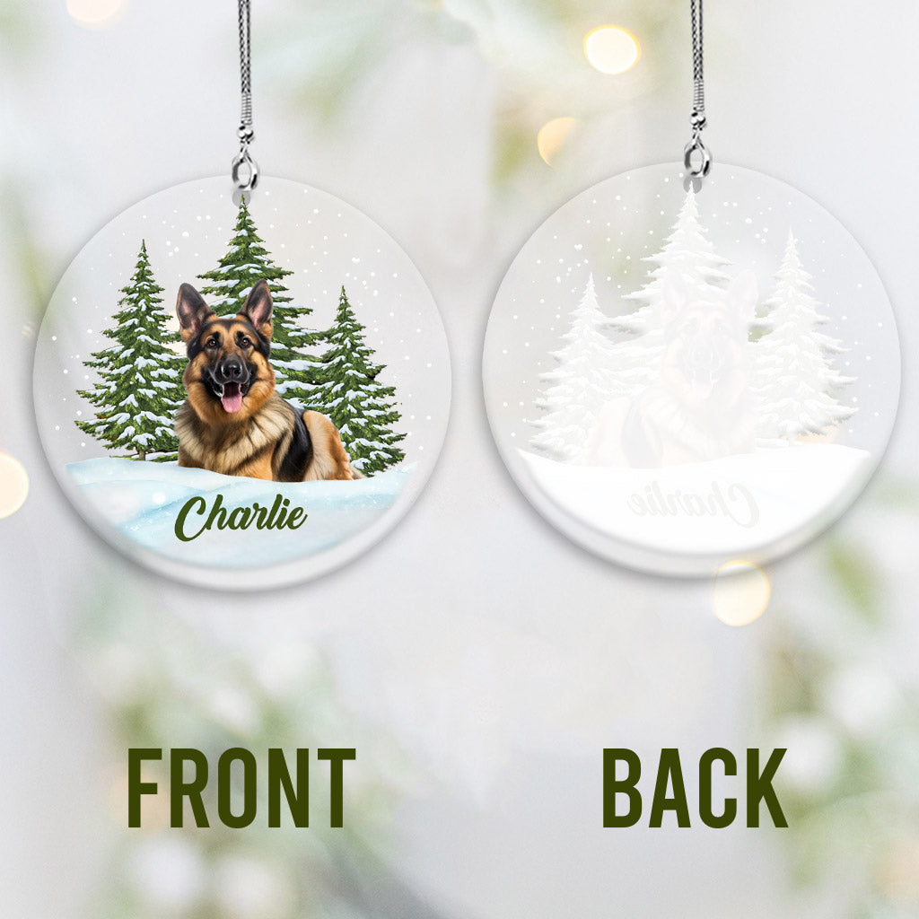 Merry Christmas - Personalized Dog Transparent Ornament