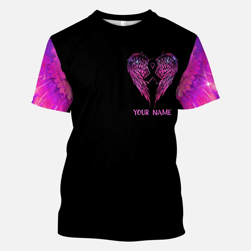 My Wings Will Have To Wait - Personalized Breast Cancer Awareness All Over T-shirt and Hoodie