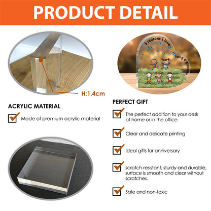 Love Being A Grandma - Personalized Mother's day Grandma Custom Shaped Acrylic Plaque