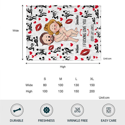 I Love You - Personalized Couple Blanket