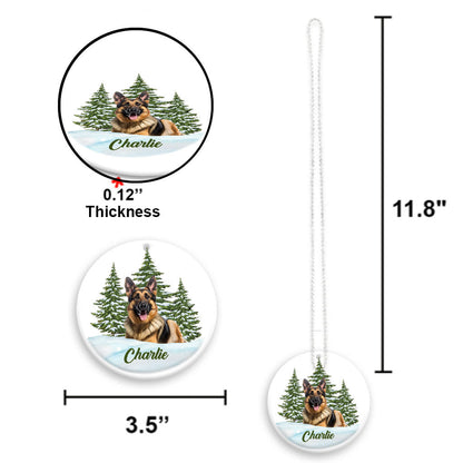 Merry Christmas - Personalized Dog Transparent Ornament