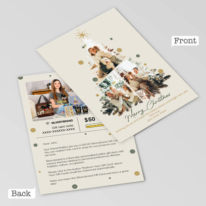 Personalized Greeting Gift Card Merry Christmas