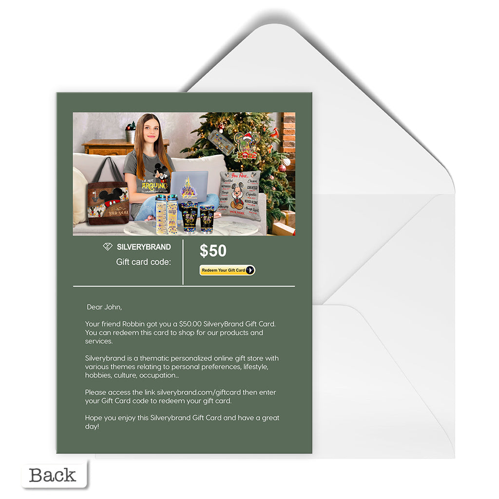 Personalized Greeting Gift Card Merry Christmas