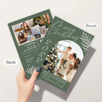 Personalized Greeting Gift Card Merry Christmas