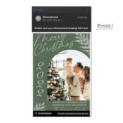 Personalized Greeting Gift Card Merry Christmas