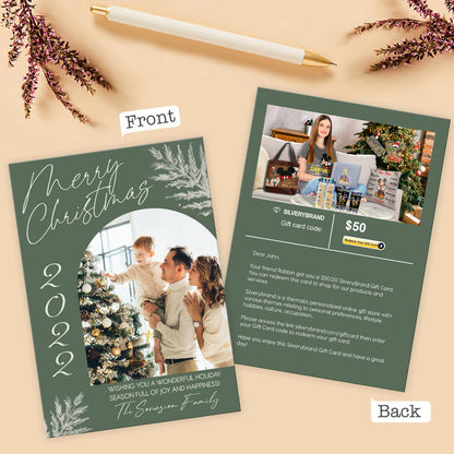 Personalized Greeting Gift Card Merry Christmas