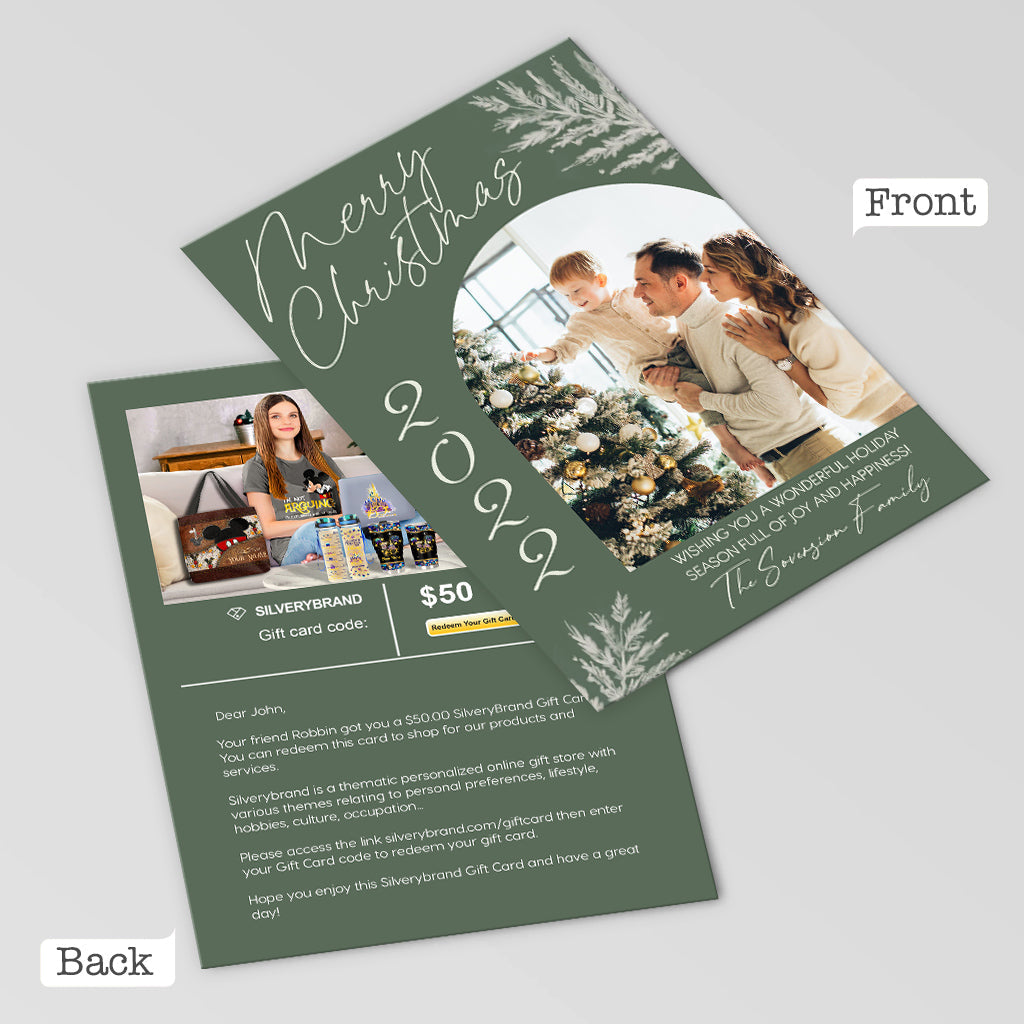 Personalized Greeting Gift Card Merry Christmas