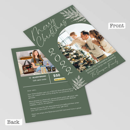 Personalized Greeting Gift Card Merry Christmas