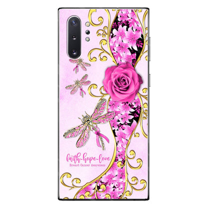 Faith Hope Love Breast Cancer Awareness Phone Case