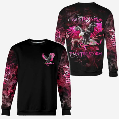 Eagle Strong Breast Cancer Smoke Breast Cancer Awareness All Over T-shirt and Hoodie