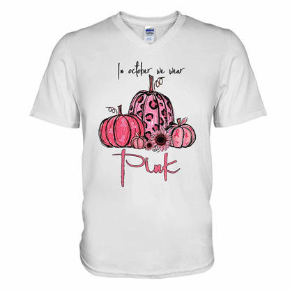 In October We Wear Pink Breast Cancer Awareness T-shirt and Hoodie 092021