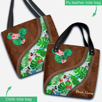 Tropical Mouse Ears - Personalized Tote Bag