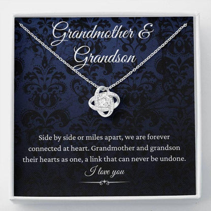 To My Grandma Gift For Grandmother From Granddaughter Grandson - Grandma Love Knot Necklace 0921