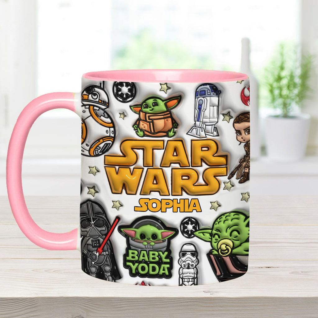 The Galaxy - Personalized The Force Accent Mug