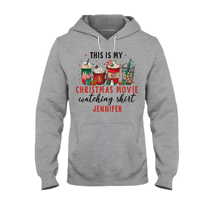 This Is My Xmas Movie Watching Shirt - Personalized Christmas T-shirt And Hoodie