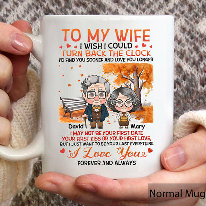 I Wish I Could Turn Back The Clock - Personalized Husband And Wife Mug