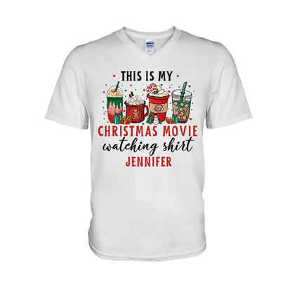 This Is My Xmas Movie Watching Shirt - Personalized Christmas T-shirt And Hoodie
