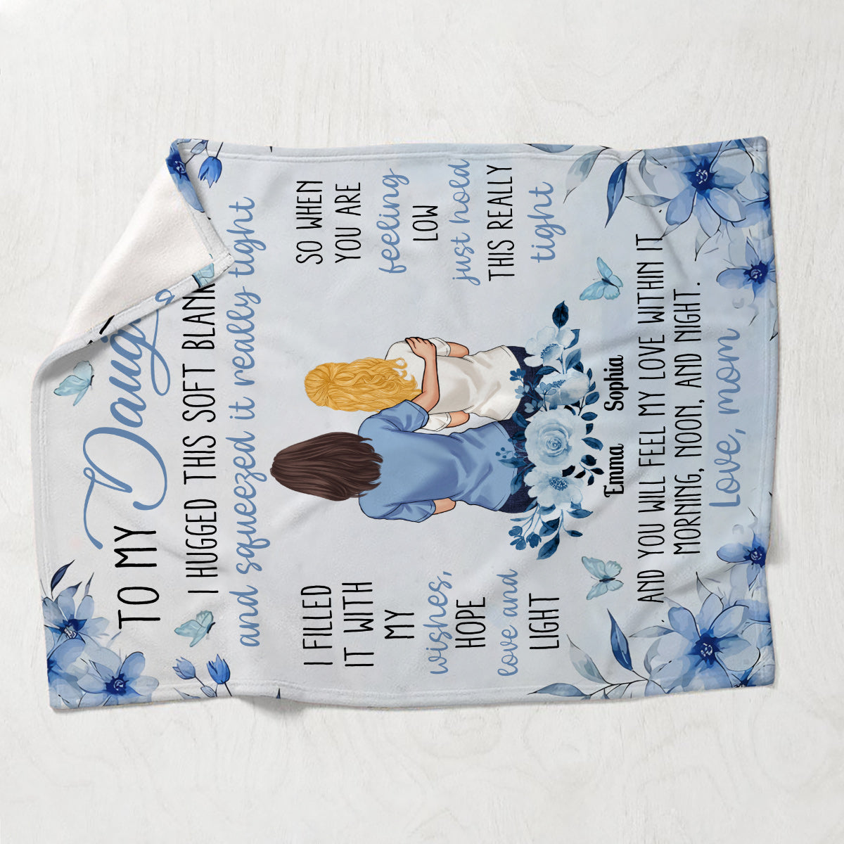 To My Daughter I Love You - Personalized Daughter Blanket